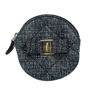 Salvatore Ferragamo Vara - Dark Navy Nubuck Coin Case
